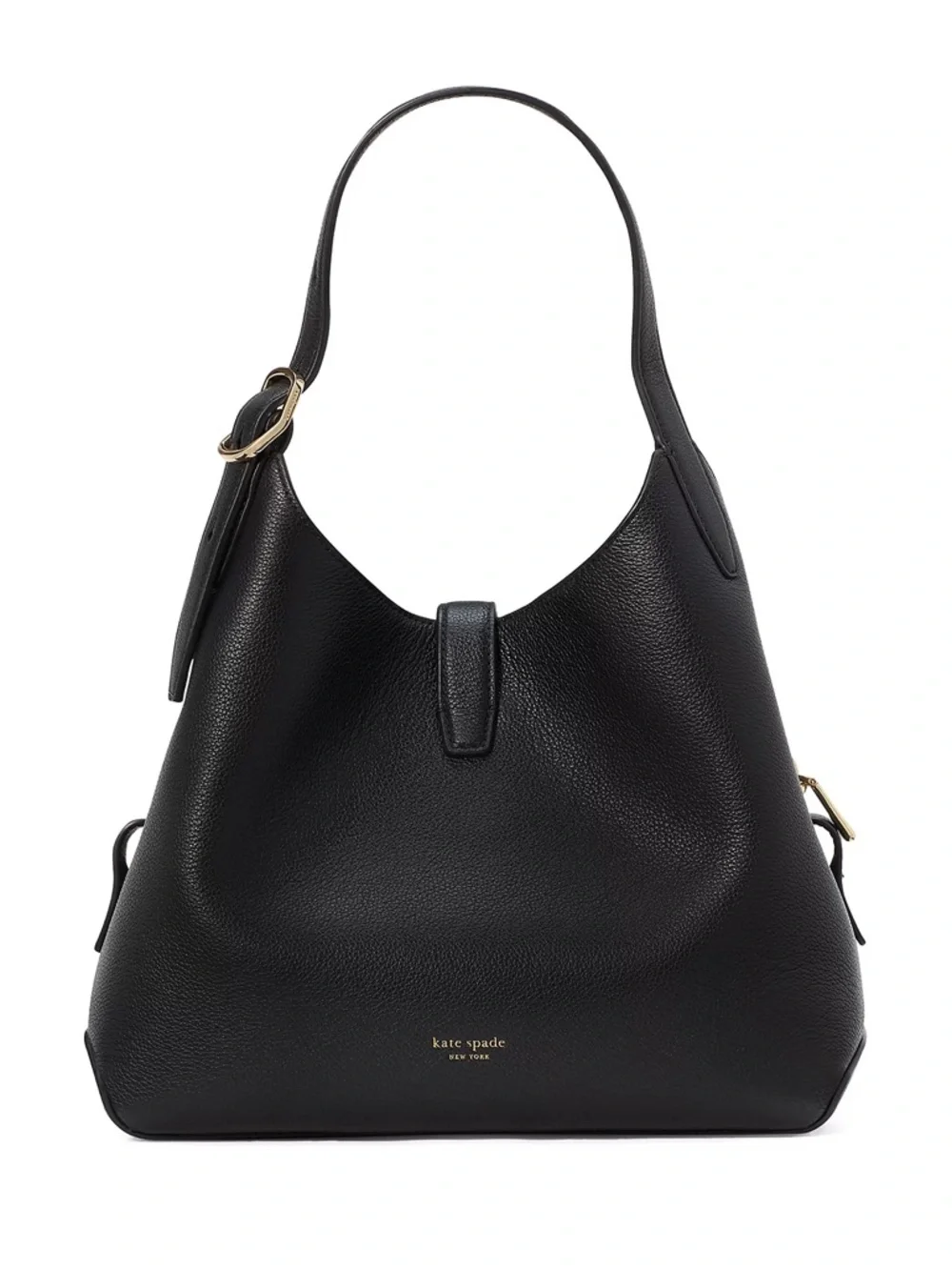 kate spade new york Deco Pebbled Leather Crossbody Tote - Black